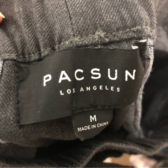 Grey Pacsun Joggers, Elastic Drawstring waist, Side Pockets, Cuffed Zipper Ankle - Picture 7 of 7